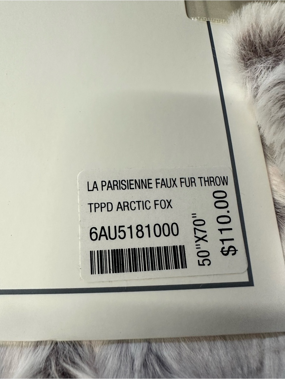 Soft Surroundings La Parisienne faux fur throw artic fox.. new - Picture 3 of 3